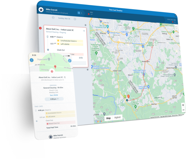 gps timekeeping dashboard